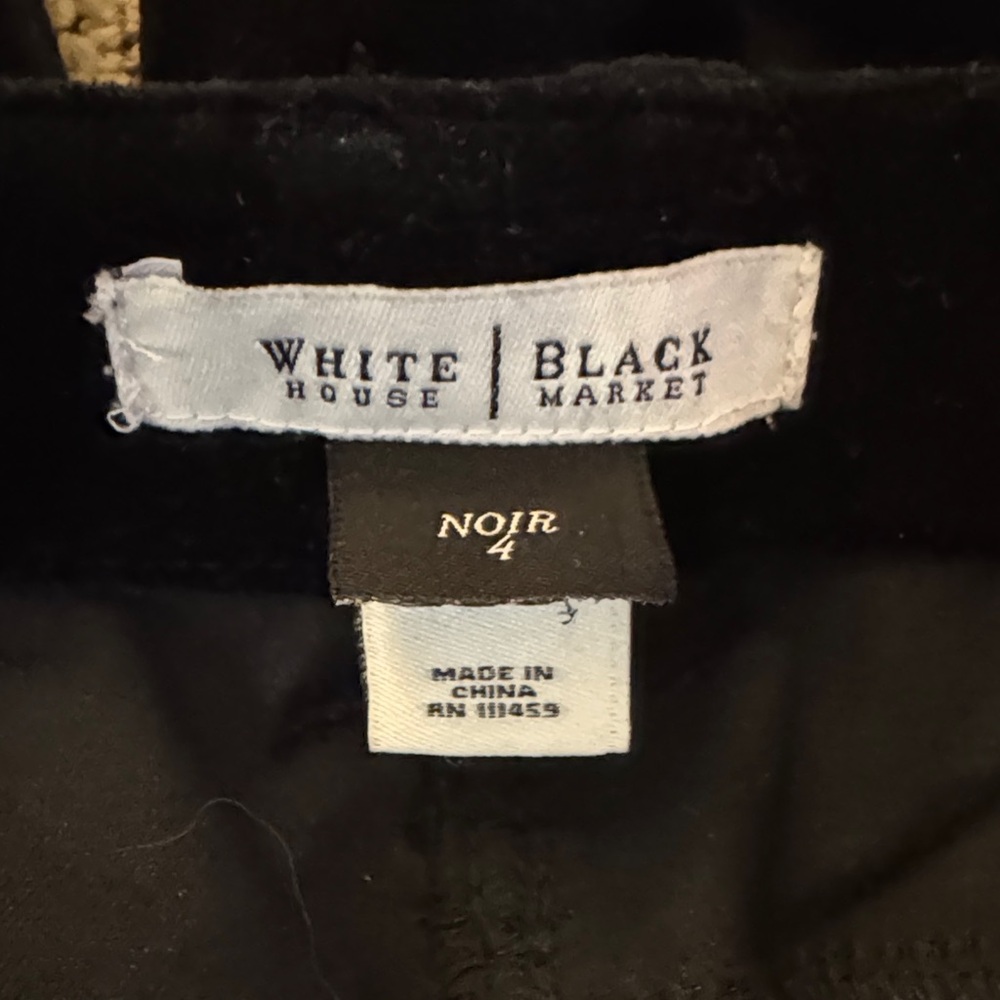 White House Black Market Elegant velvet Boot cut Pants - Picture 4 of 5